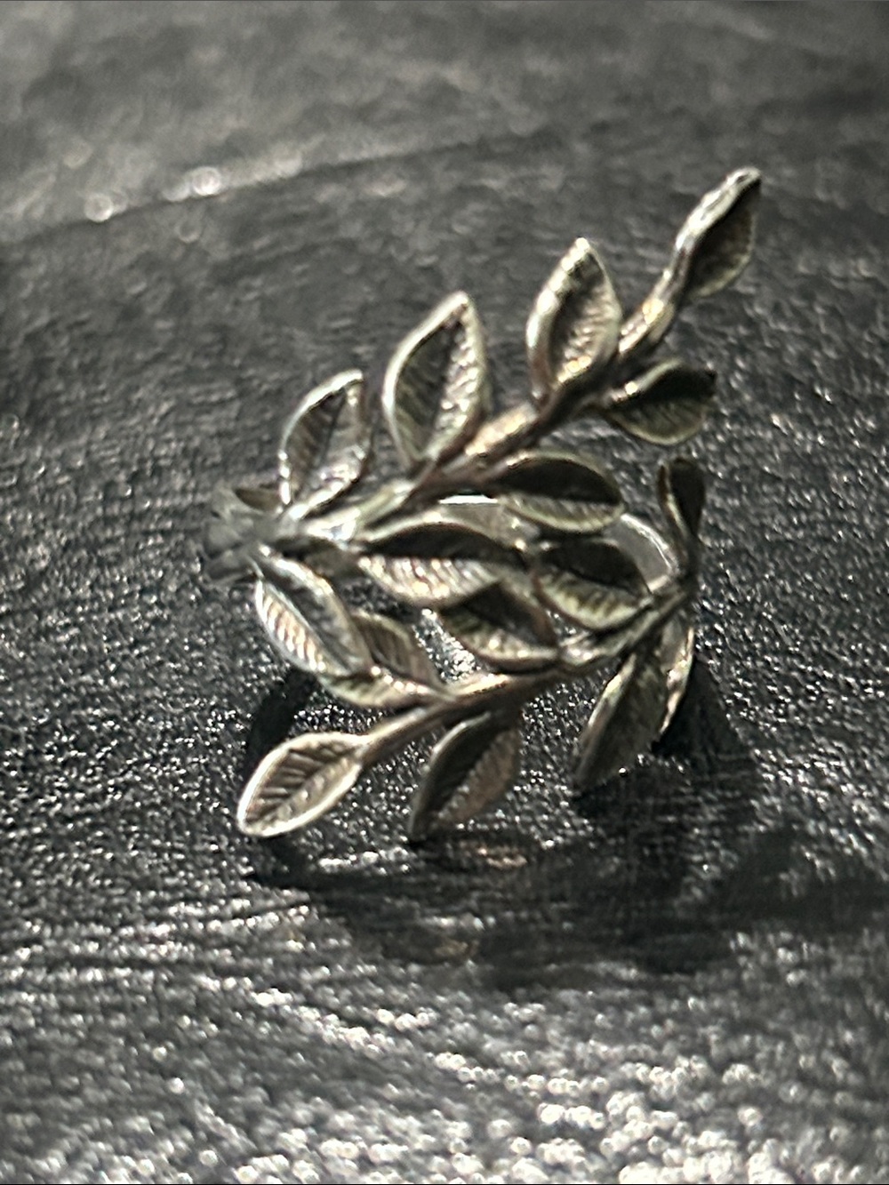 Delicate Sterling Silver Leaf Wrap Ring - Nature Inspired stamped .925